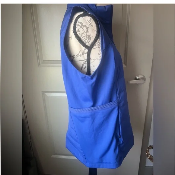 Lululemon down for it all vest Blue SZ 14 New! - Picture 7 of 10